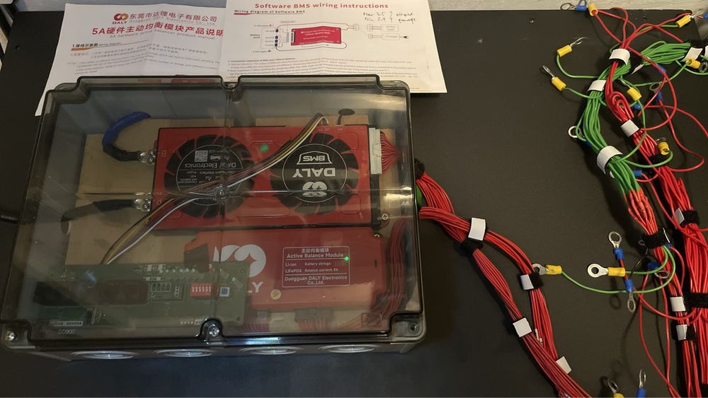 Obudowa diy magazynu energii 48v 16s lifepo4 z bms