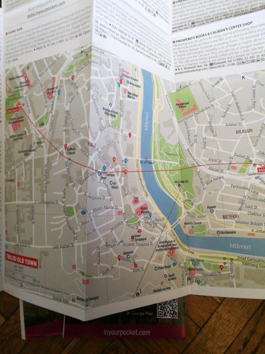 Gruzja, Tbilisi - in your pocket 2017 mapa