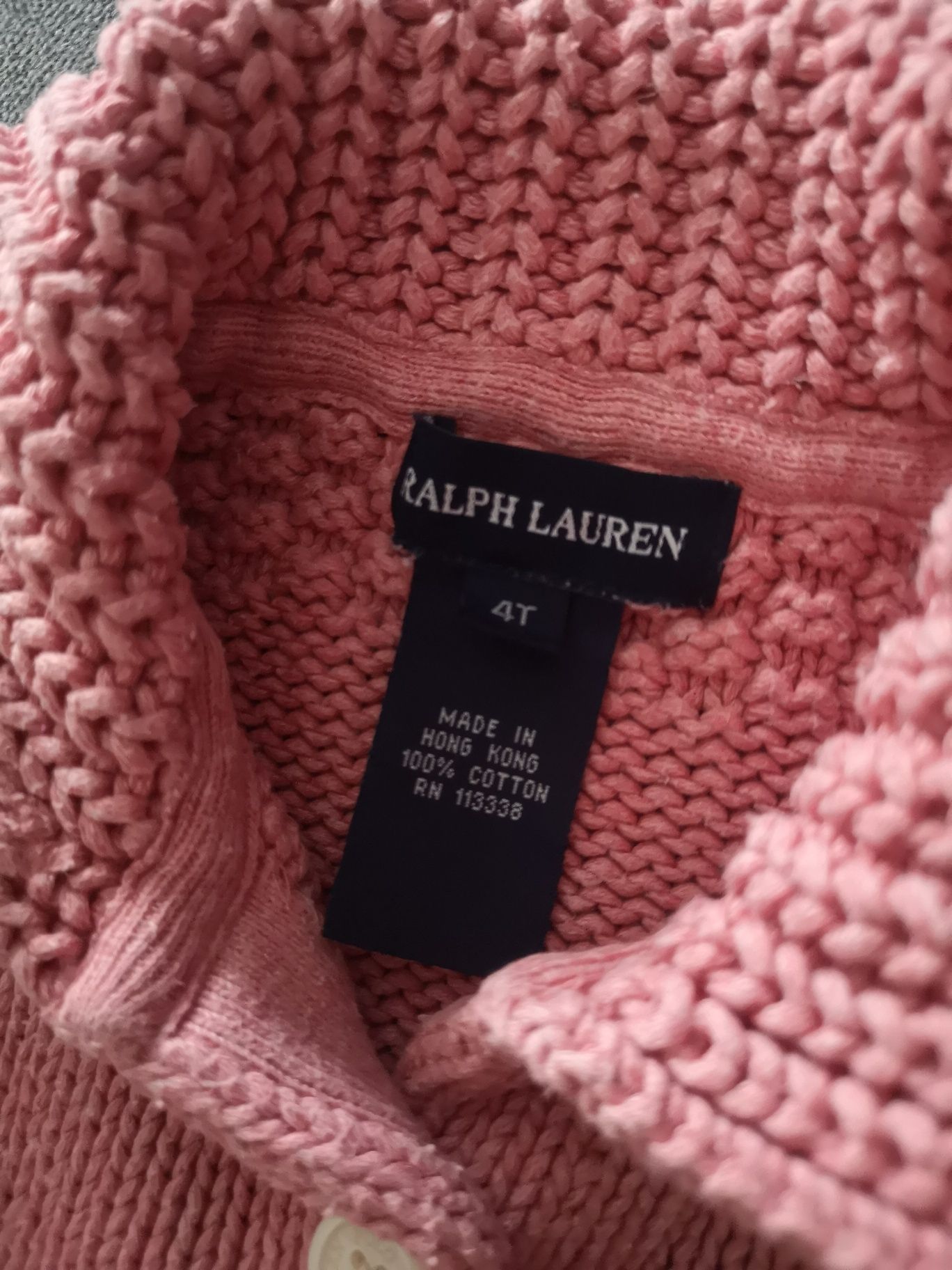 Różowy sweterek sweter Polo Ralph Lauren