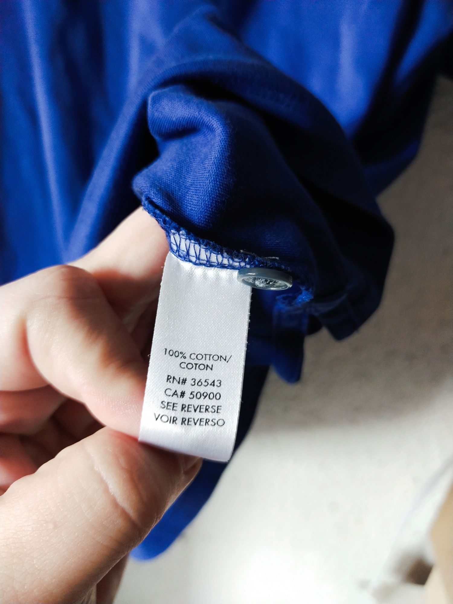 Bluzka koszulka t-shirt polo Calvin Klein M niebieska