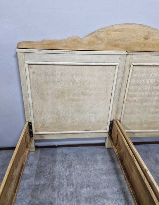 Duże dębowe łóżko secesyjne AntykiMarki.pl