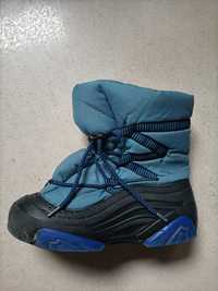 Śniegowce buty niebieskie na zimę dla chłopca rozmiar 29 ocieplane