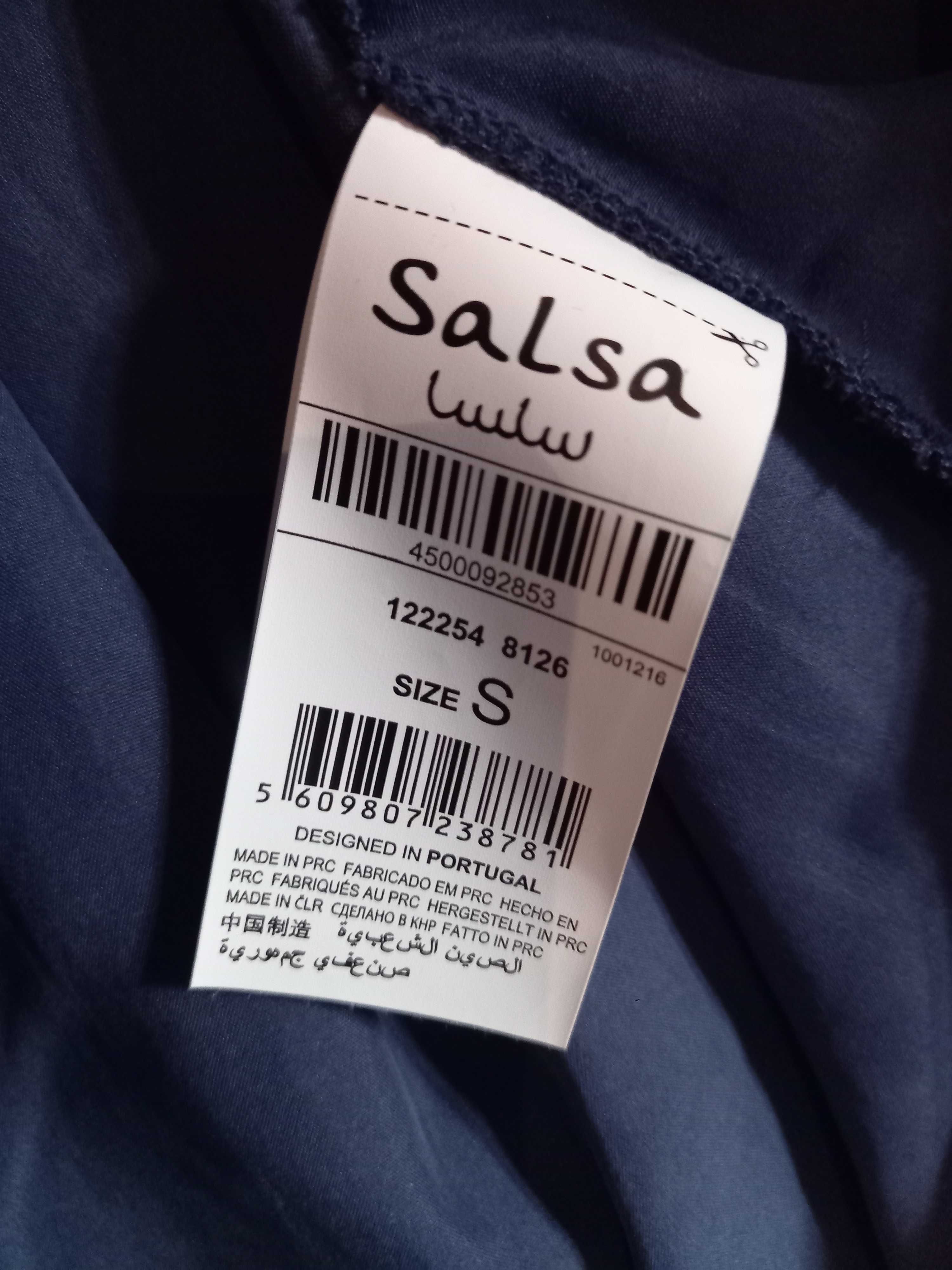 Blusa azul marinho, original e nova - S - Salsa