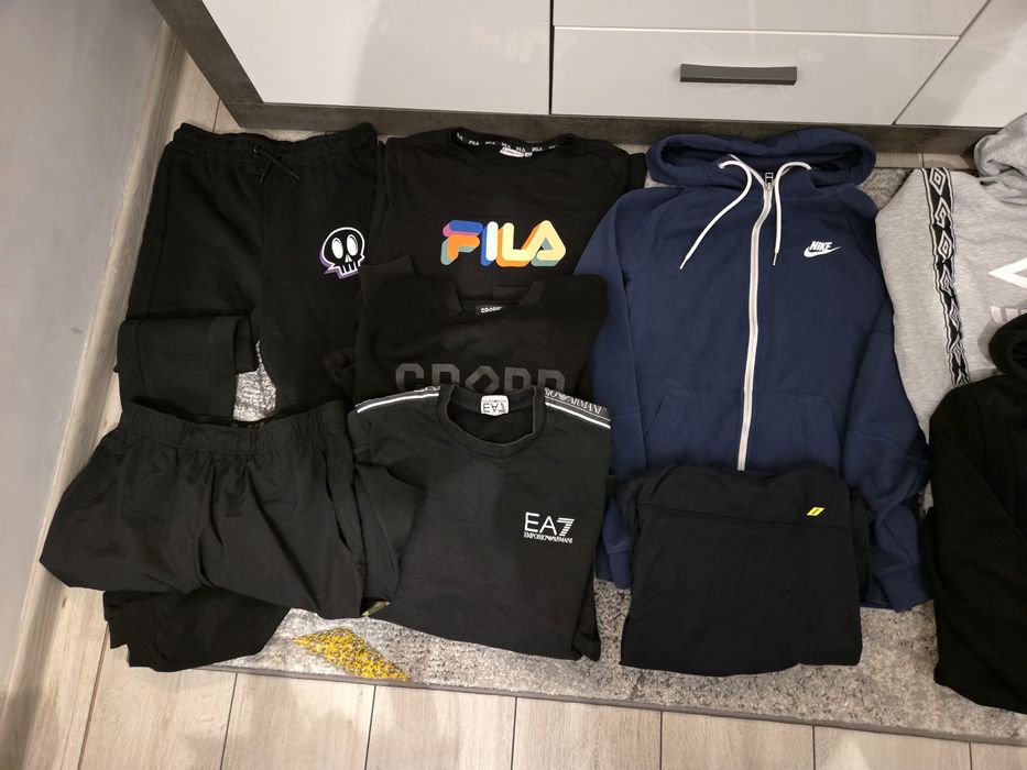 Zestaw markowych ubrań chłopięcych XS/S – Nike, Fila, Cropp, Umbro,