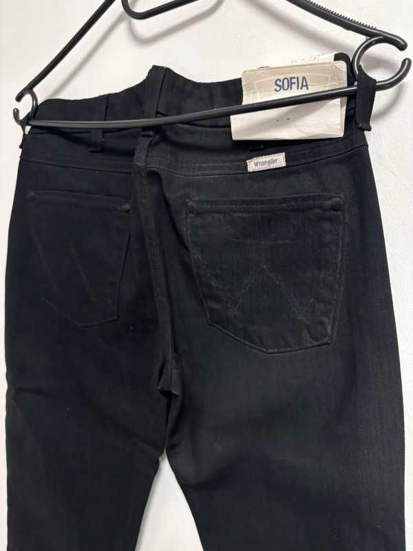 Wrangler Sofia W26 L34 Damskie Jeansy Slim Fit Czarne Stretch Denim