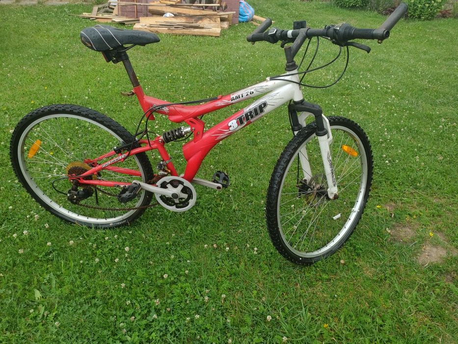 Rower górski czerwono biały