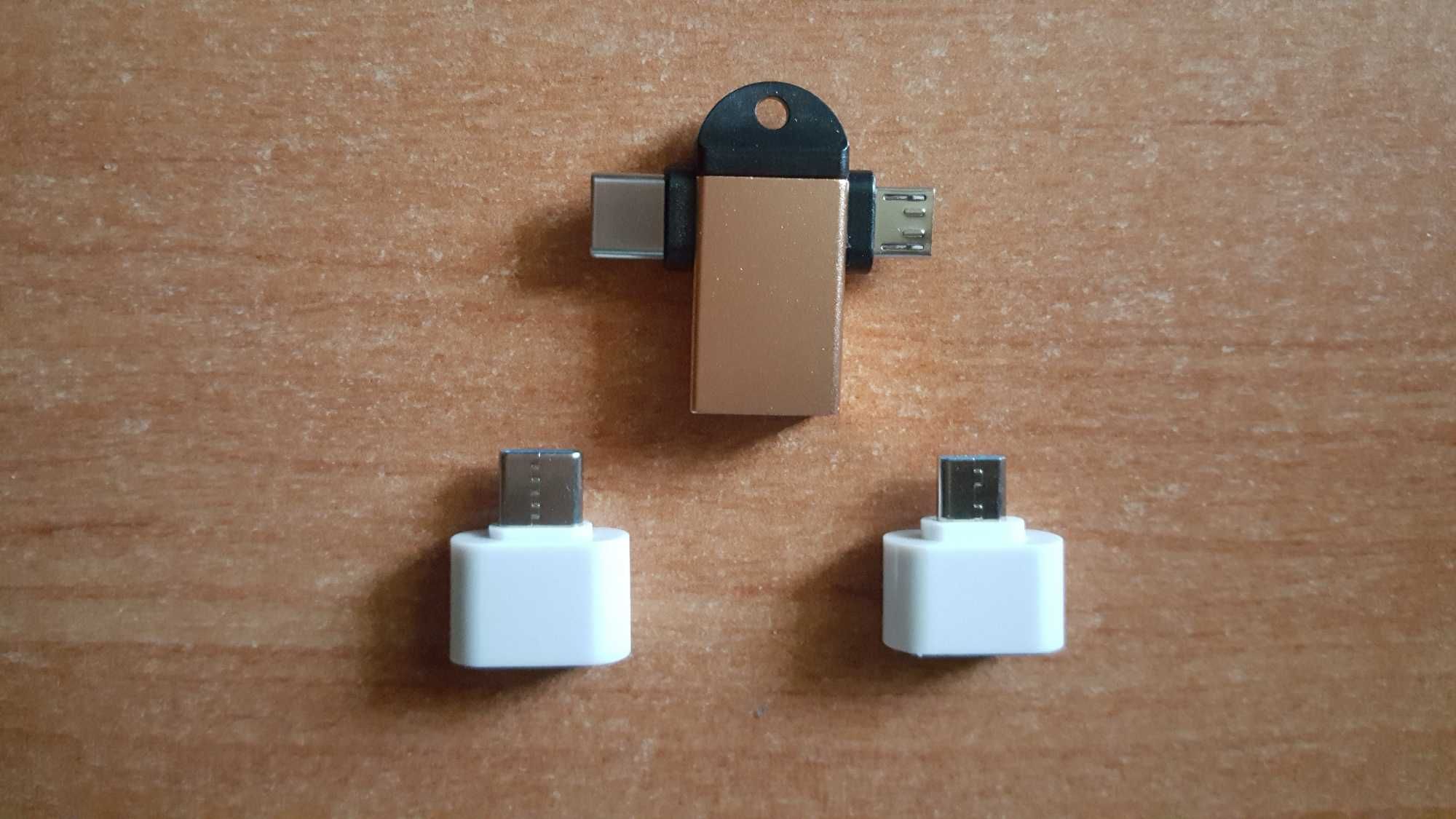 Adapter USB OTG do telefonu 2w1 USB-C microUSB kabel USB-C dane