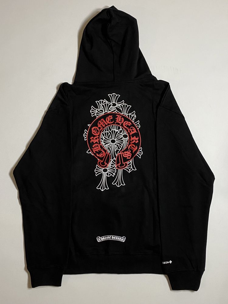 зип худи Chrome Hearts Horse Shoe Red zip up