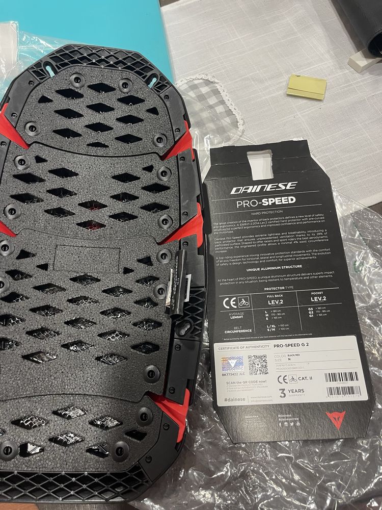 Protecçao lombar para casaco Dainese