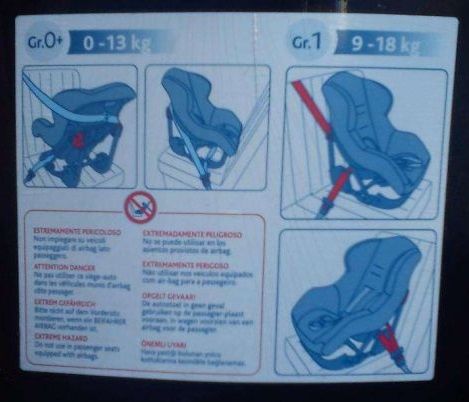 Cadeira Chicco 0/9Kg 9/18Kg como nova