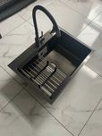 Мийка кухонна Luminex 6545 см та гнучкий змішувач Kraft Чорний