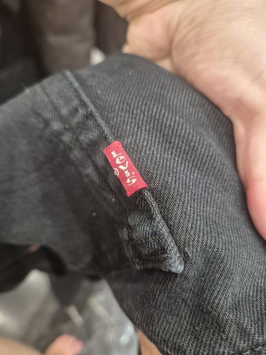 Spodnie czarne jeansy oryginalne proste Levis 501