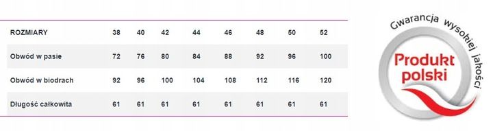 Spódnica Bawełna Oczko (38-52) Kolory R.42