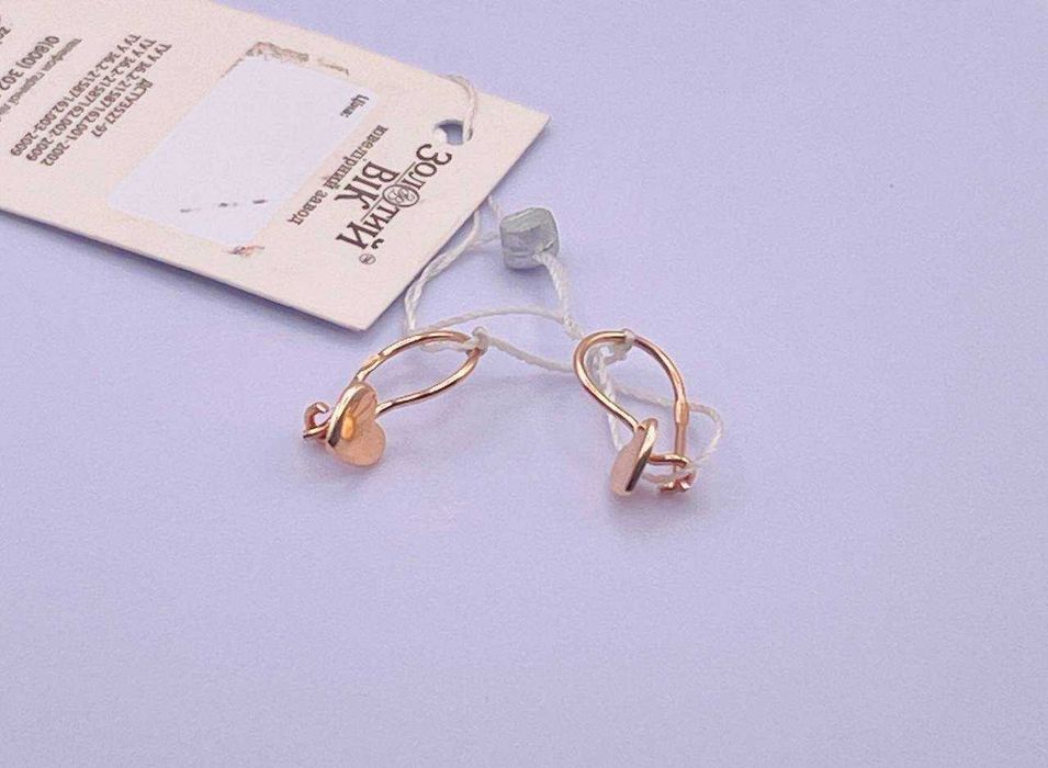 Нові золоті сережки, вага 0,92 грам Арт. 758