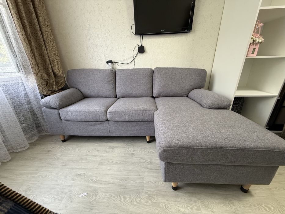 Диван кутовий GEDVED з шезлонгом сірий