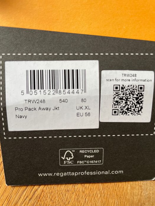 Męska kurtka przeciwdeszczowa Regatta Professional granatowa, nowa, XL