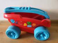 Zestaw fisher price- taczka + duży zestaw klocków