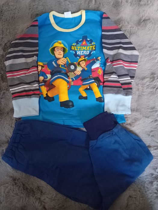 Piżama długi rękaw bawełna 100% traktor , koparka,strażak