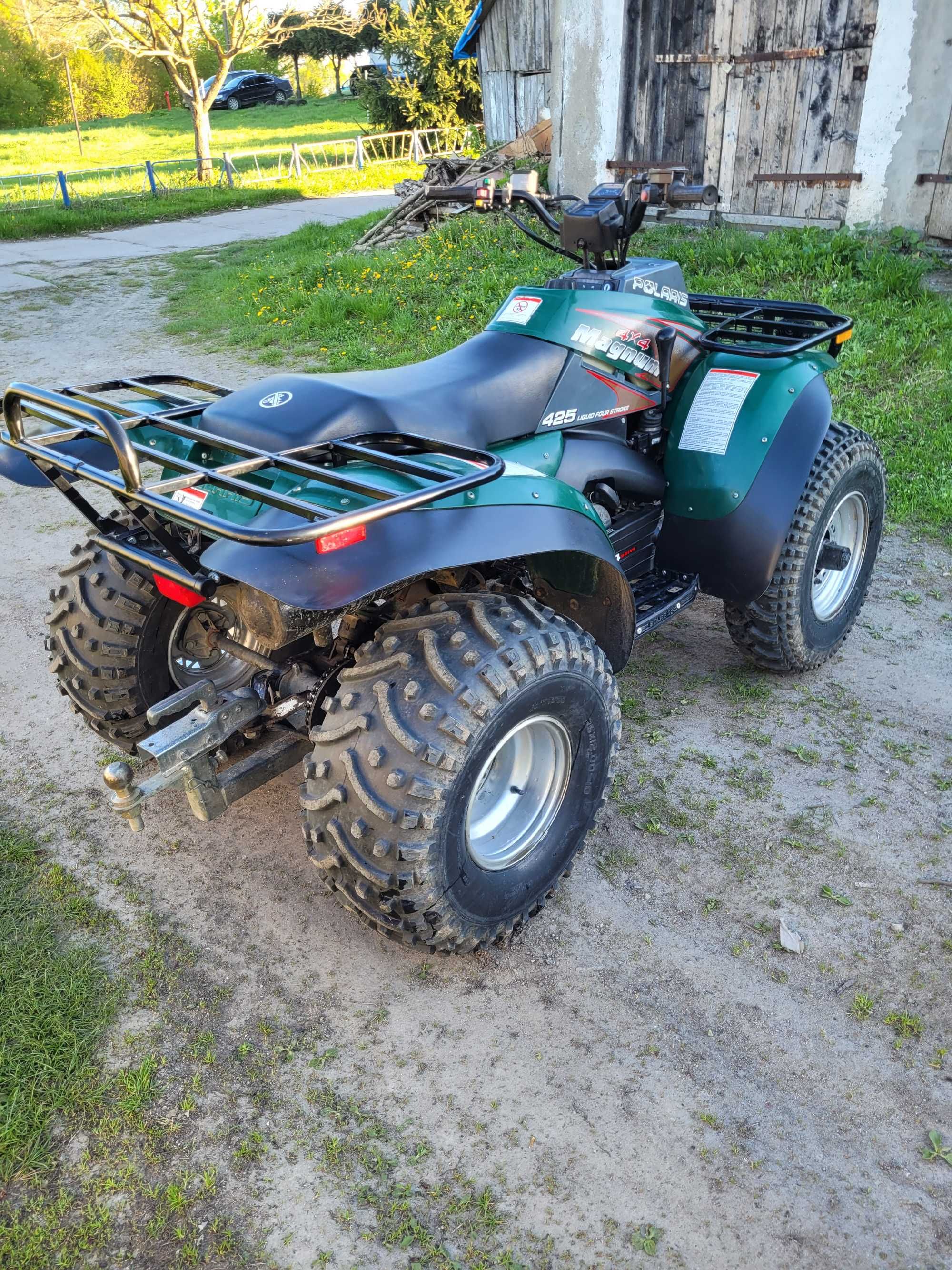 Quad Polaris Magnum 425 plus przyczepa i pług