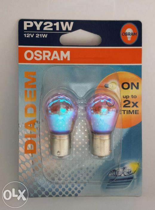 Lâmpadas Osram Diadem Chrome PY21W e WY5W / Philips Silvervision PY21W