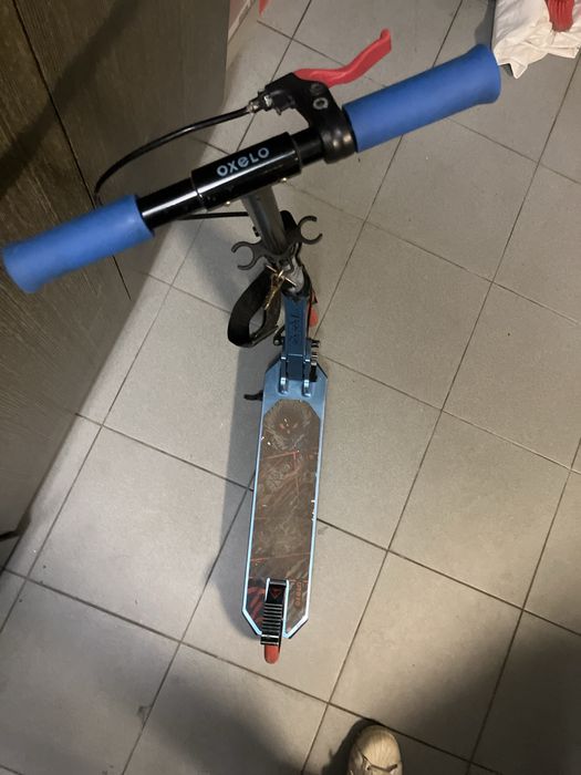 Trotinete com Travão no Guiador e Suspensão Criança MID 5 GrafismoAzul