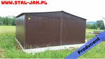 Garaż blaszany/blaszak 6x5 brązowy, dach dwuspadowy, małopolska