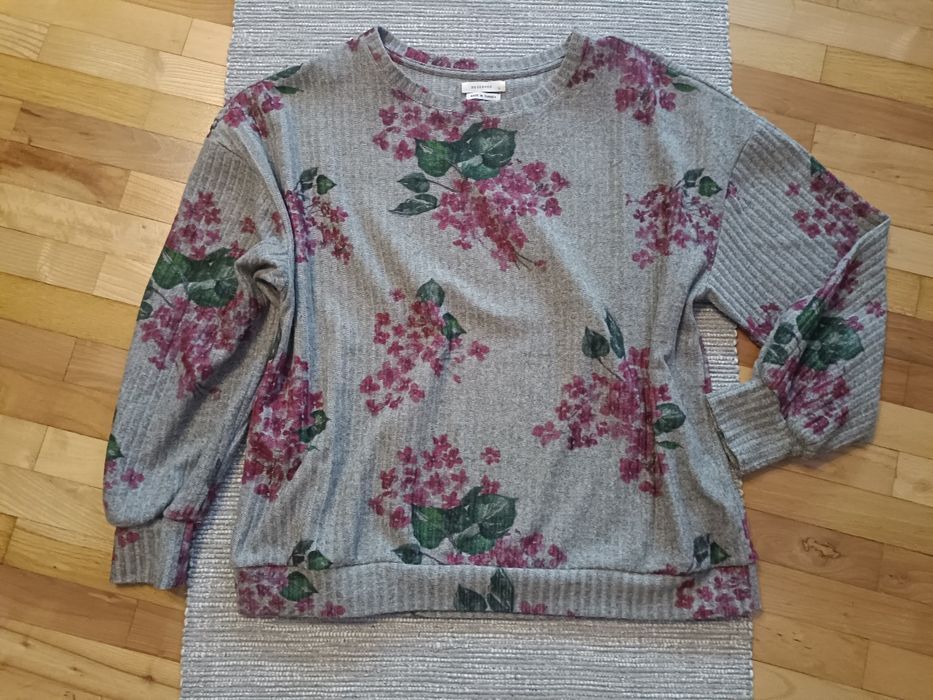 Sweter Reserved L kwiaty oversize