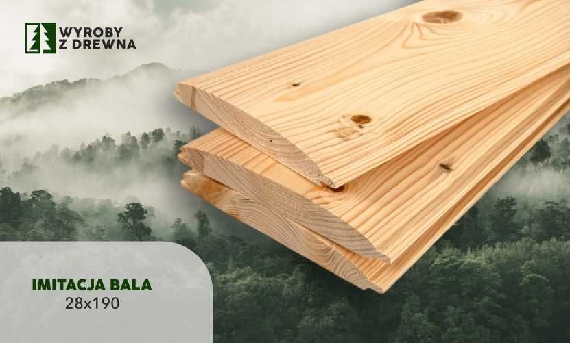 Imitacja bala | 28x190 | świerk skandynawski | producent