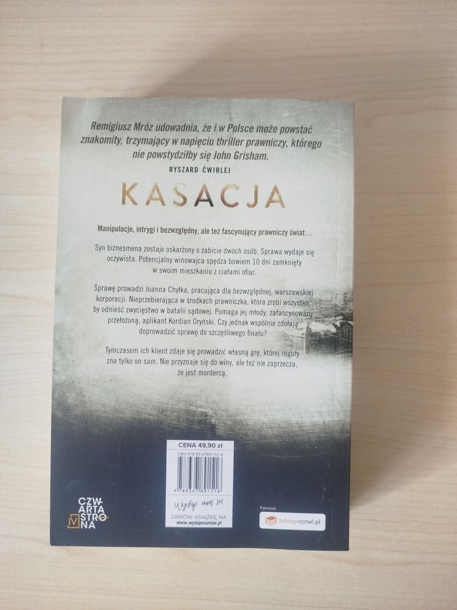 książka 'kasacja' Remigiusz Mróz Chyłka
