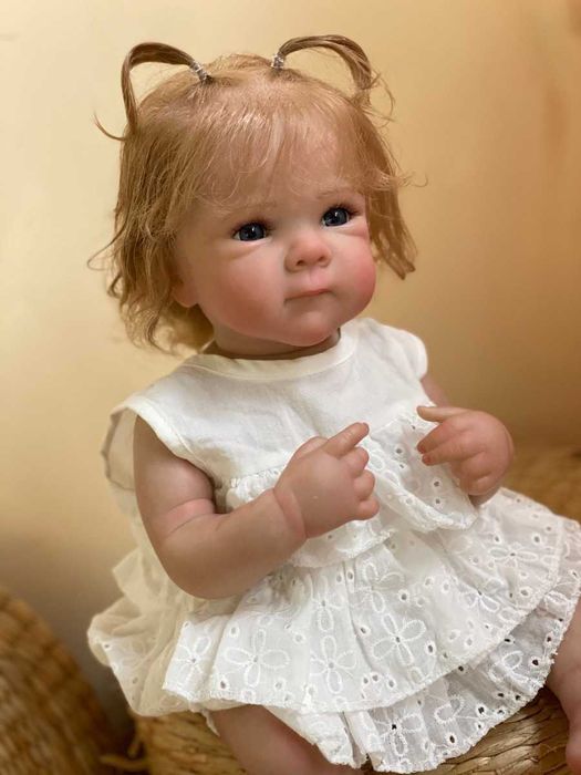 Lalka Dziewczynka Z Włosami Otwarte Oczy 100% GUMOWA Możliwość Kąpieli