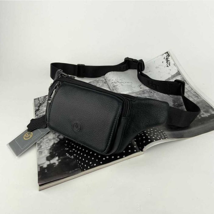 Стильная мужская кожаная сумка бананка  H.T. Leather ! Made in Turkey.