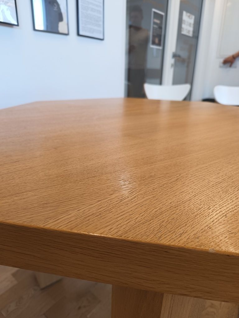 Drewniany stół 110 cm + 4 krzesła
