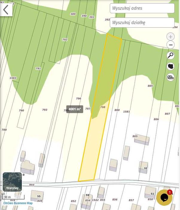 Działka Bujały Gniewosze 0,5ha gm Jabłonna Lacka 10km od Sokołowa Podl
