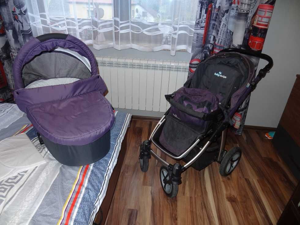 Wózek dla dziecka 2w1 Baby Design Lupo - gondola + spacerówka stan bdb