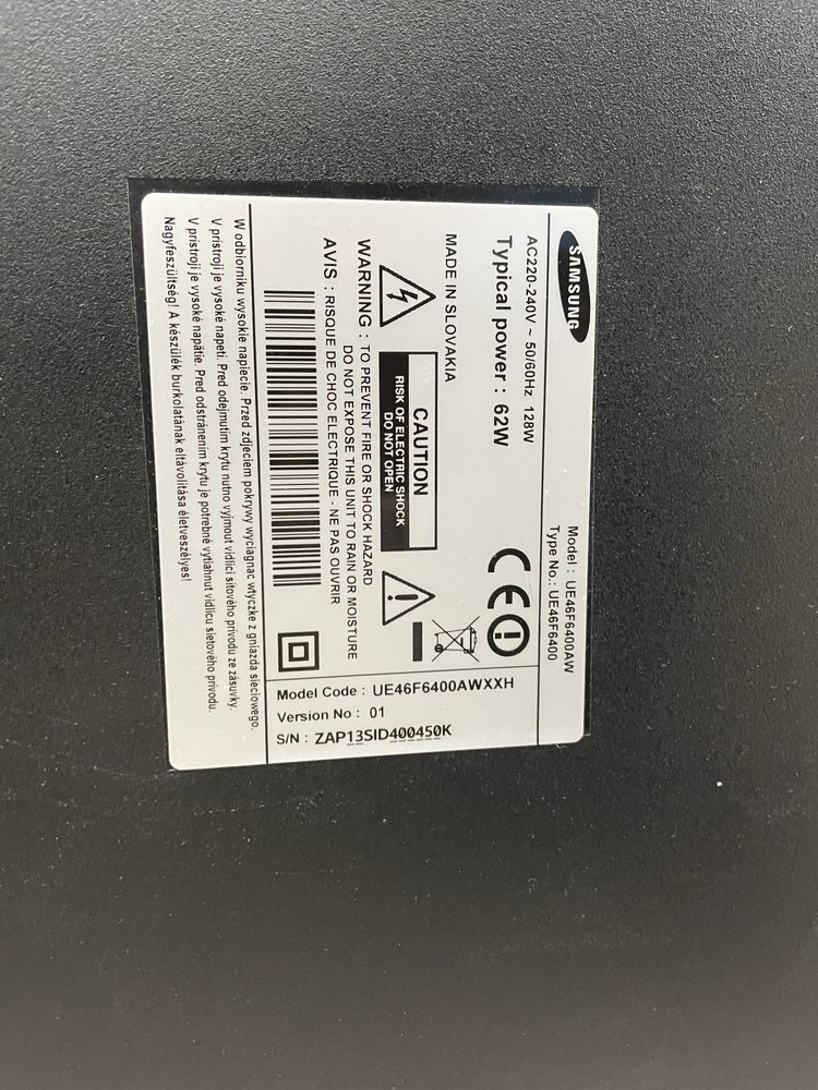 Matryca do Samsung UE46F6400AWXXH – 46 cali – sprawna, bez wad