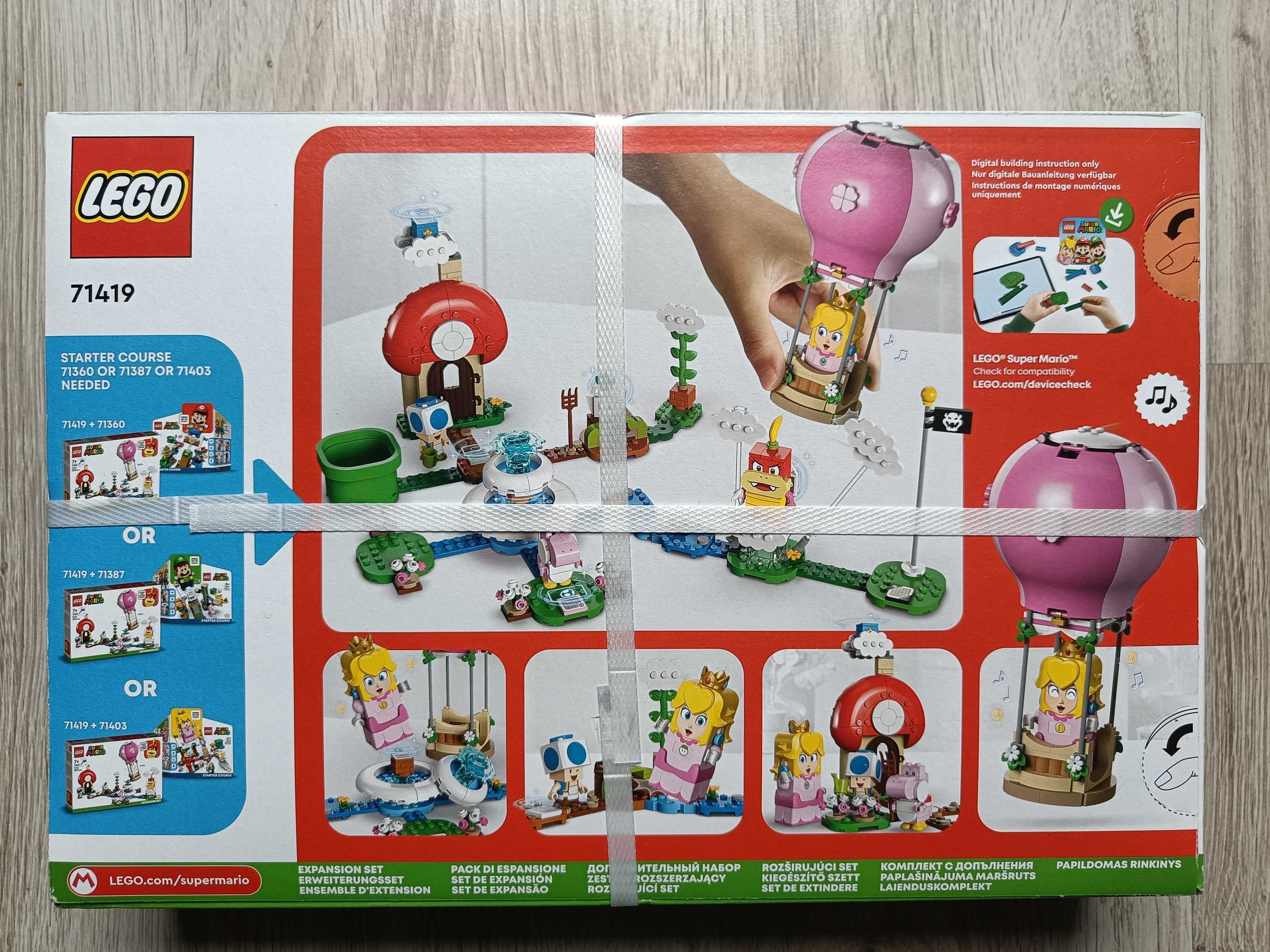 NOWE Klocki Lego 71419 Super Mario - Peach - lot balonem i ogródek