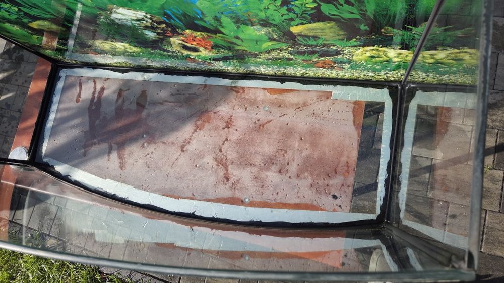 Używane akwarium owal z osprzętem ~175L 100x50x35