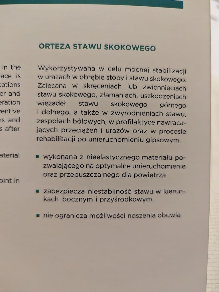 Orteza stawu skokowego Timago MallegoTim Lite