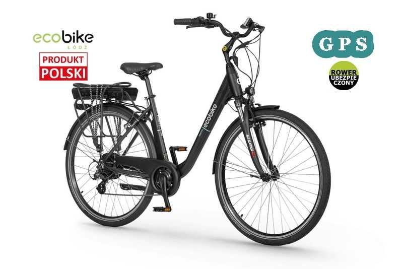 Rower elektryczny Ecobike Traffic Black 19" z.17,5Ah+GPS+ubezp w cenie