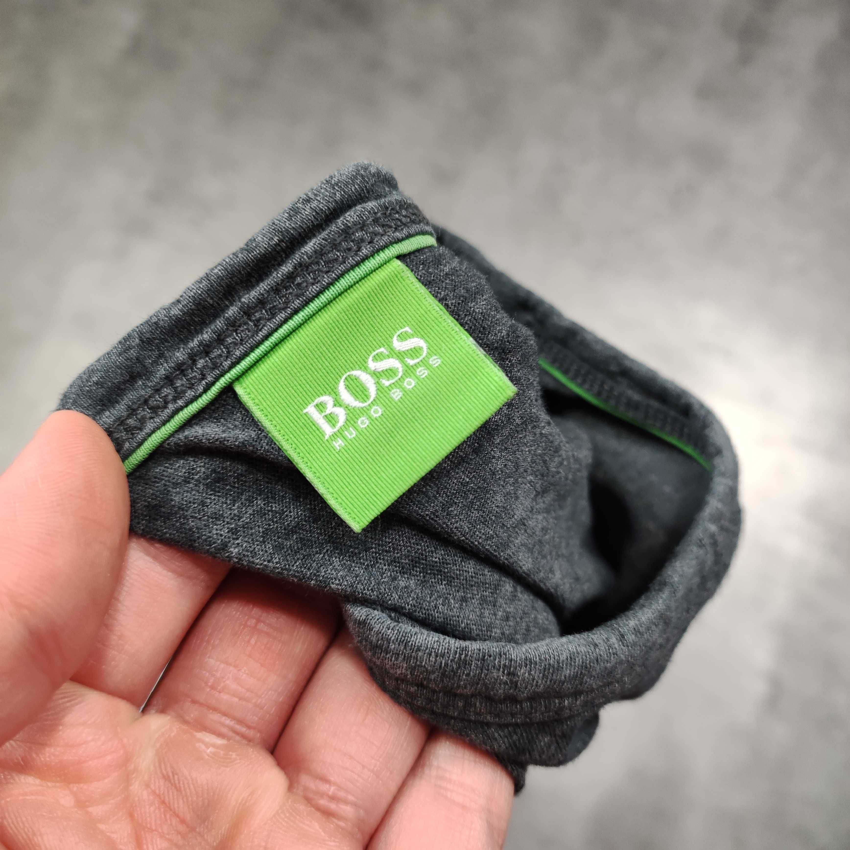 MĘSKA Koszulka Bawełniana Duże Logo Hugo Boss PREMIUM Nadruk Klasyk