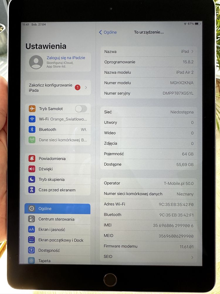 iPad Air 2 64GB WiFi + Cellular bez blokad