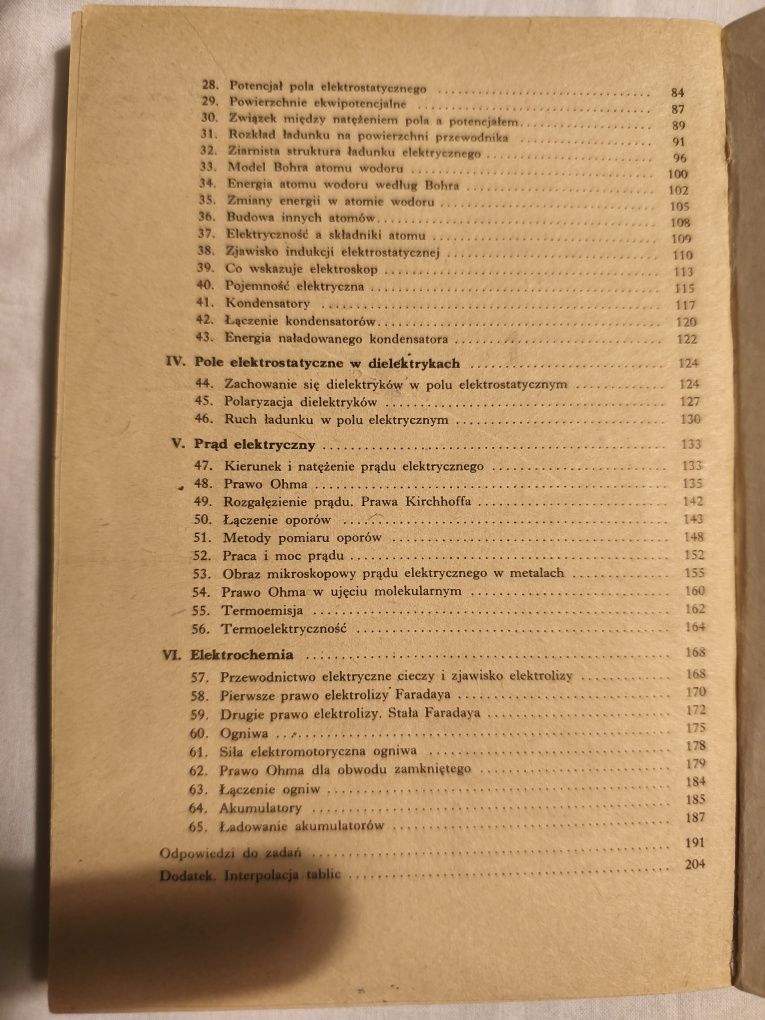 Fizyka dla klasy II .