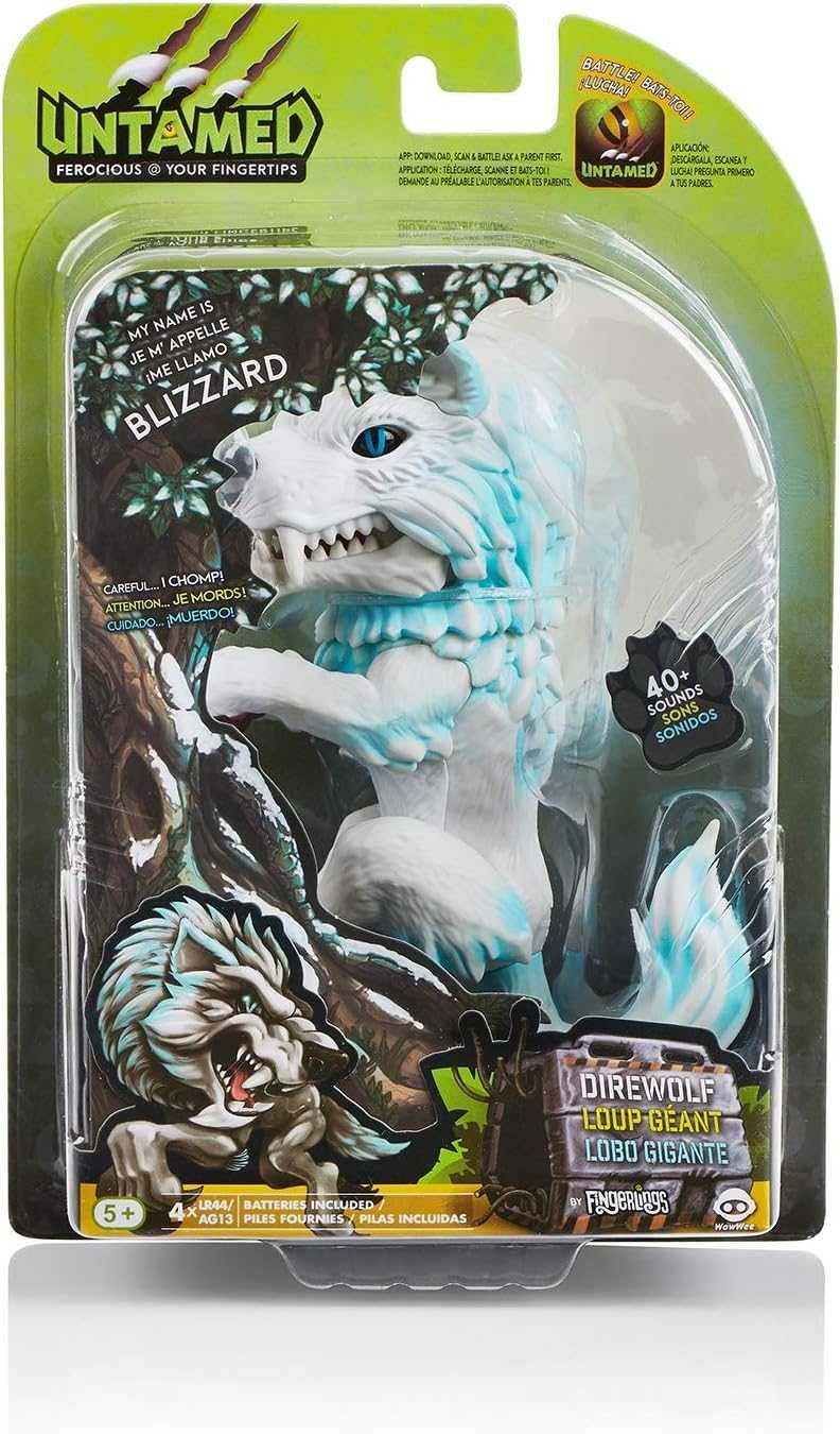 Інтерактивний вовк WowWee Untamed Dire Wolf by Fingerlings Blizzard