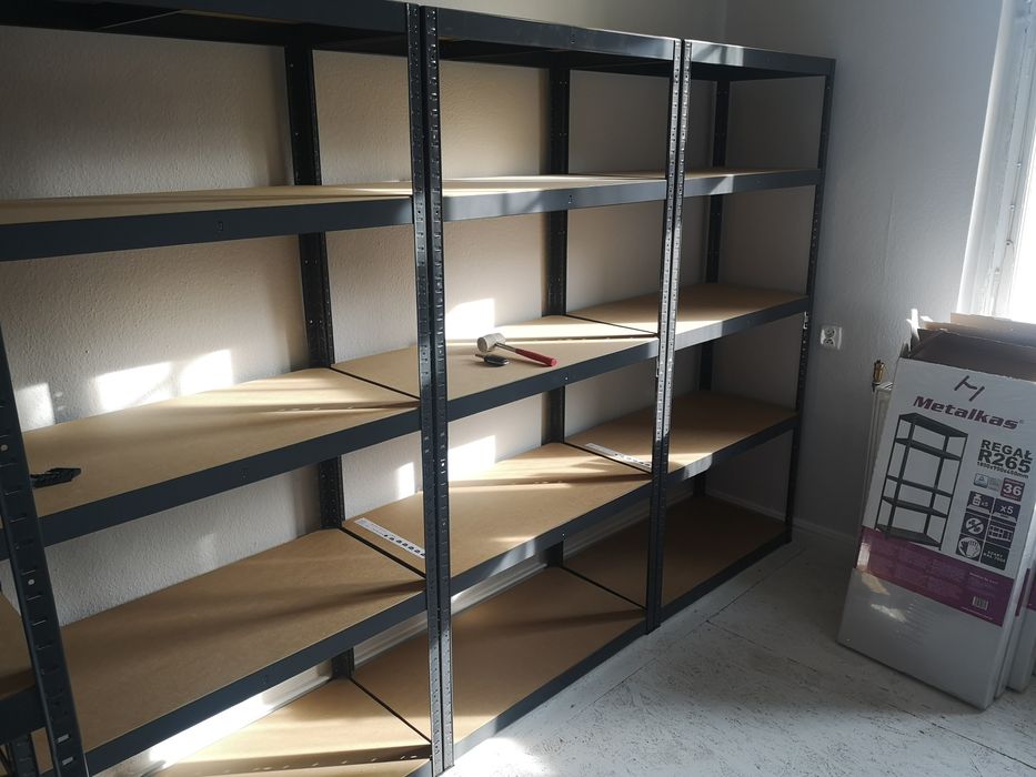 Regał Magazynowy Zatrzaskowy, Grafitowy 180x90x45 cm 5P /265 kg