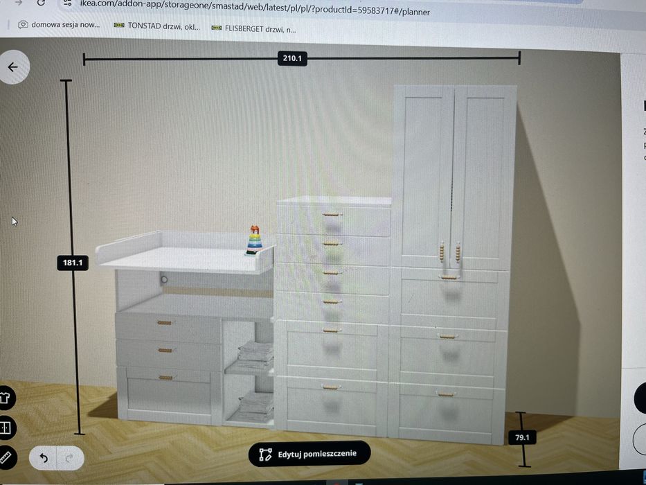 Ikea Platsa/Smastad szafy przewijak