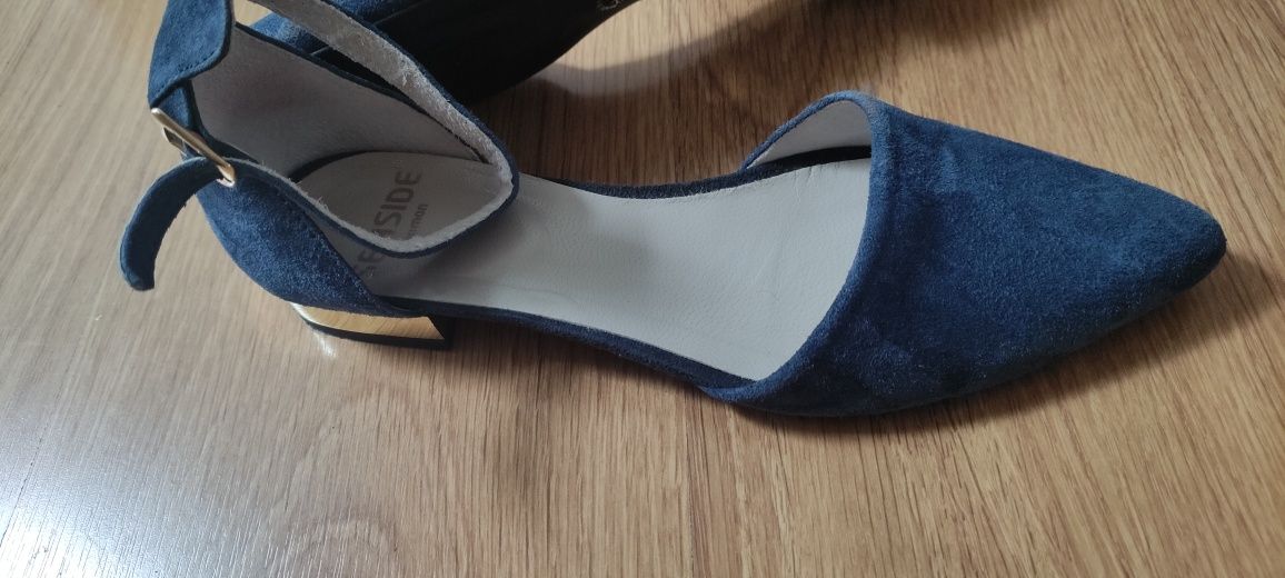 Sapatos camurça azul 38