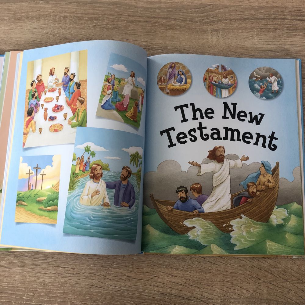 Biblia dla dzieci po angielsku i 2 książeczki z prostymi modlitwami