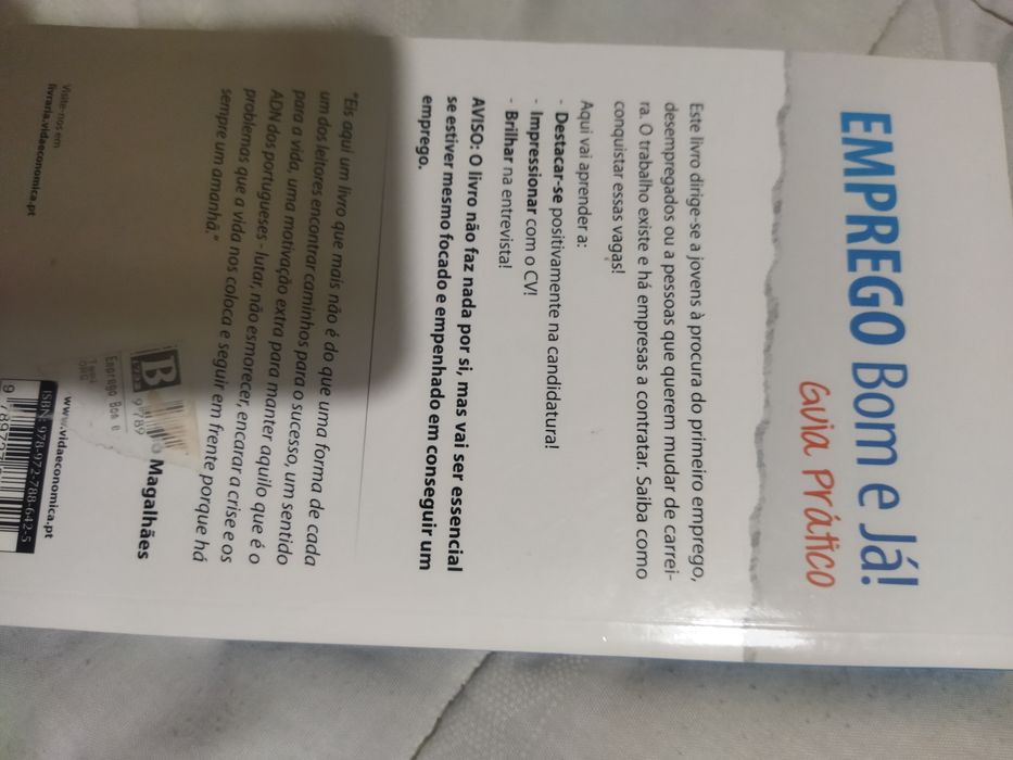 Livro em bom estado "Emprego, bom já!"