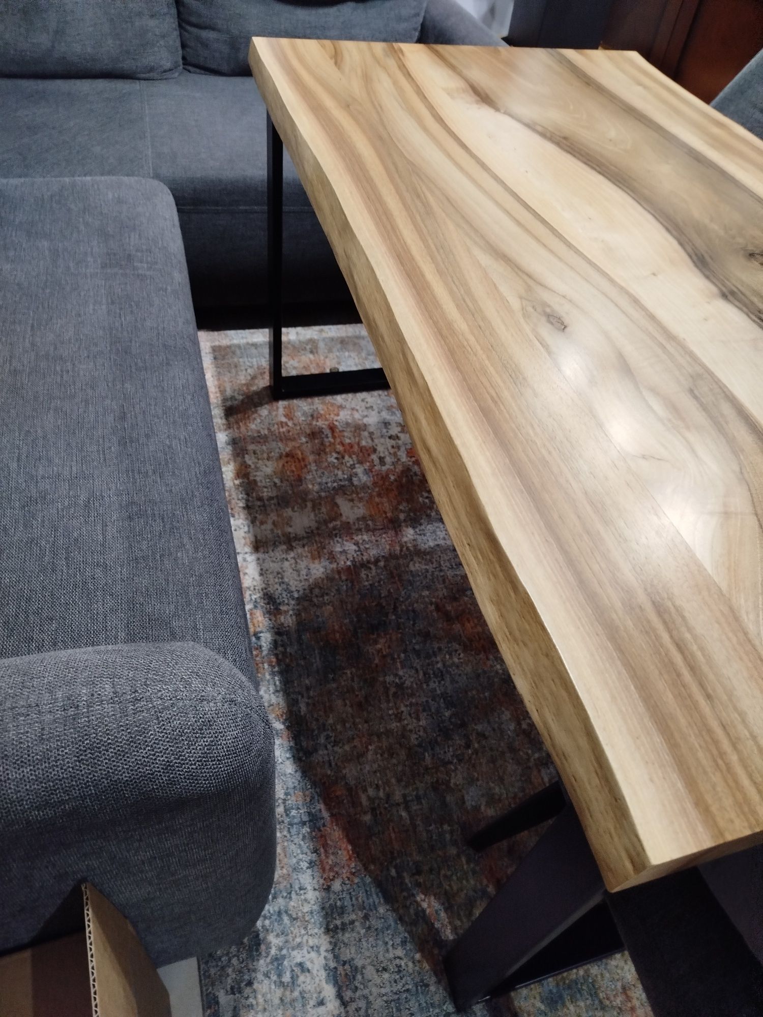 Stół do jadalni naturalne drewno, industrialny, loft, na zamówienie