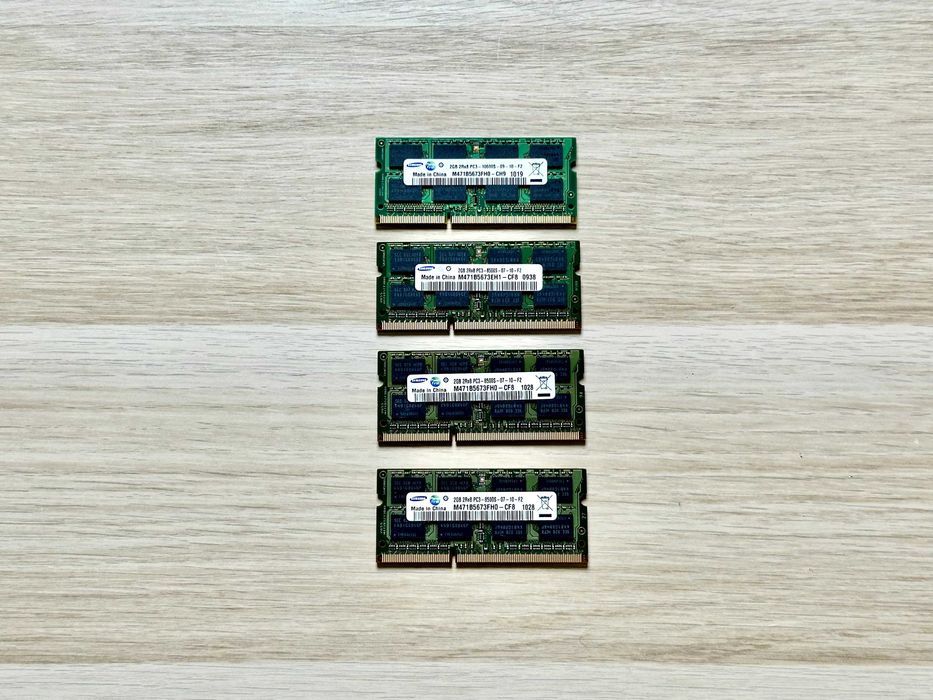 RAM Samsung 8GB DDR3 PC3 10600S 09 10 F2 (4x2GB) – sprawna, testowana